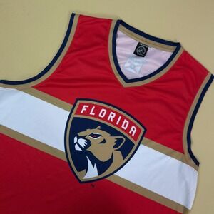 Florida Panthers NHL Calhoun Hockey Tank Top Jersey Mens 3XL Red White Shield